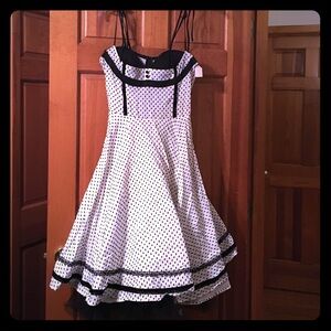 Blacklist Black & White Dot Dress - Sz L